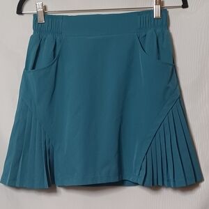 Mondetta Outdoor Project Womens Blue Pleated Sides Mini Golf Skort. XS/TP